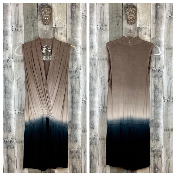 Young Fabulous & Broke Myla Ombré Brown and Navy Romper Size Small - Picture 2 of 13